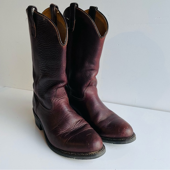 Double-H Boot Men's 12" Leather Western Work Boot 1602 Size 10 EE Black Walnut - Picture 10 of 14